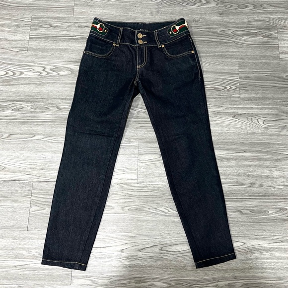 Vintage Gucci Dark Blue Horsebit Jeans - Picture 1 of 7